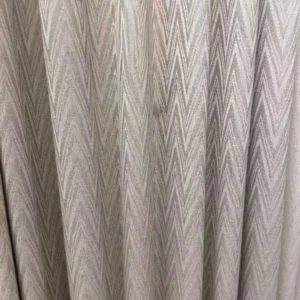 Wholesale modern chevron 40% linen blend sheer curtain for bedroom living room