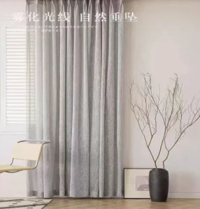 Wholesale Japanese style cotton linen sheer curtain – natural breathable for bedroom living room