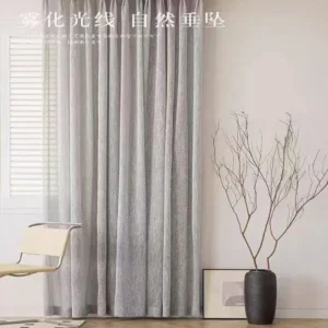 Wholesale Japanese style cotton linen sheer curtain – natural breathable for bedroom living room
