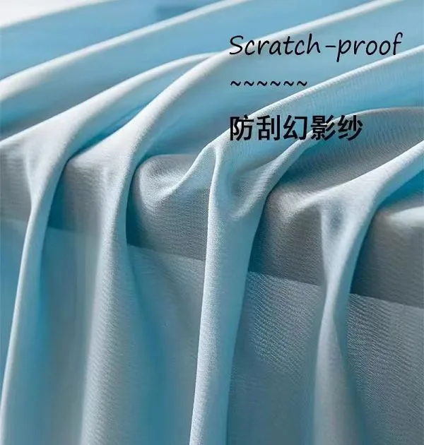 Wholesale light blue scratch-resistant phantom sheer curtain – high-performance window screen