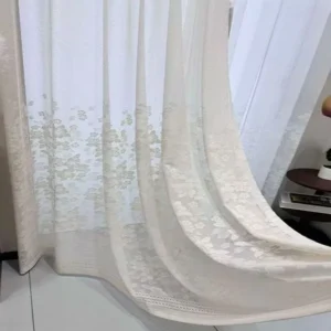 Keqiao wholesale dust-resistant white floral lace curtains - bed-and-breakfast window screen