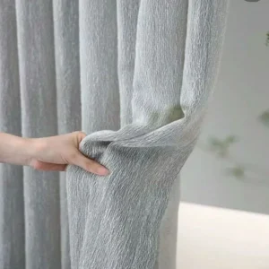 Keqiao wholesale wrinkle-free textured gray sheer curtains - co-working space window screen
