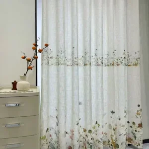 Keqiao wholesale easy-to-clean botanical print linen curtains - urban loft window screen
