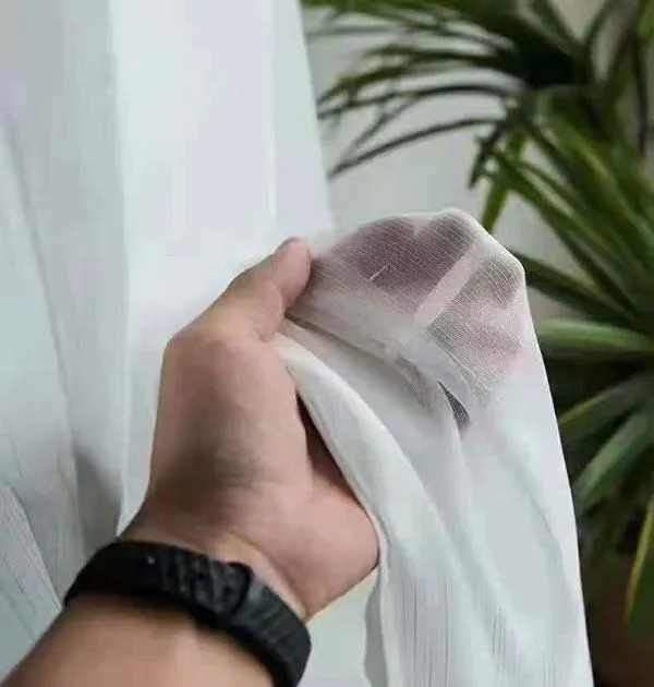 Wholesale ultra-thin white sheer curtains - lightweight transparent voile window screen