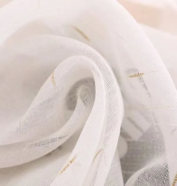 Wholesale white minimalist grid sheer curtain – transparent voile for modern interior