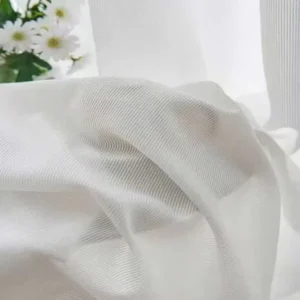 Wholesale minimalist white striped sheer curtains - Nordic style light filtering voile window screen