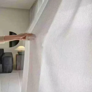 Wholesale leaf-patterned white sheer curtains - elegant textured voile window screen