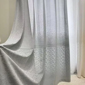Keqiao wholesale waterproof textured gray lace curtains - boutique serviced apartment window screen