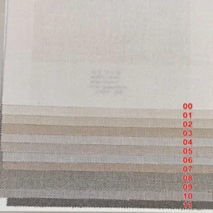 Linen-Textured Sheer Curtain Fabric - Neutral Tones Elegance Collection