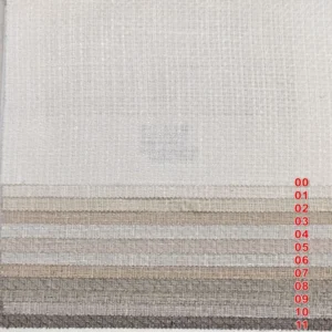 Sparkling Linen-Textured Sheer Curtain Fabric - Neutral Tones Shimmer Collection