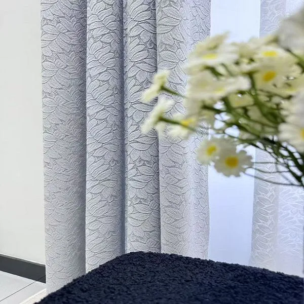 Keqiao wholesale waterproof textured gray lace curtains - boutique serviced apartment window screen