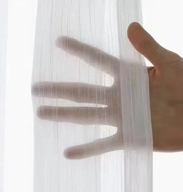 Wholesale ultra-thin white sheer curtains - lightweight transparent voile window screen