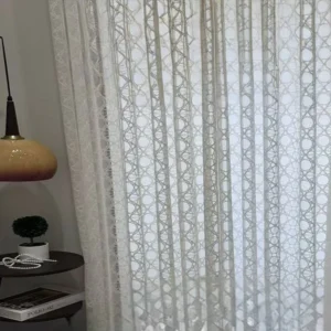 Keqiao wholesale anti-static geometric lace sheer curtains - urban loft window screen