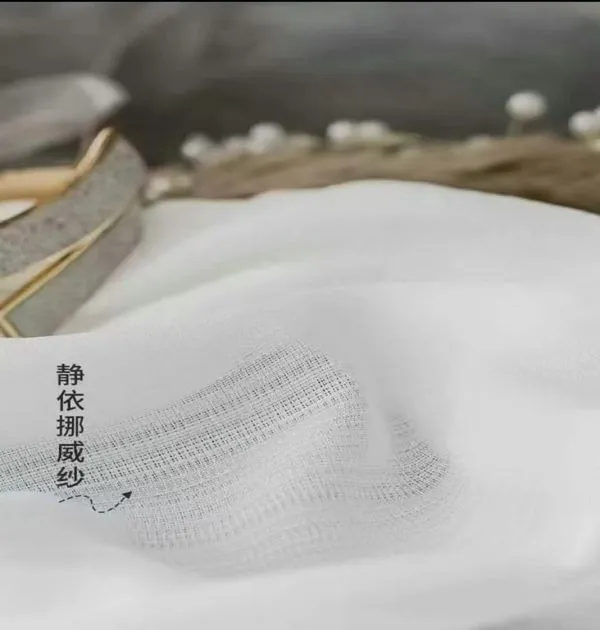 Wholesale white Norwegian sheer curtain – textured voile for minimalist home