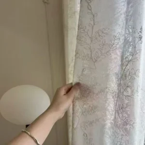 Keqiao wholesale wrinkle-free white floral lace curtains - bed-and-breakfast window screen