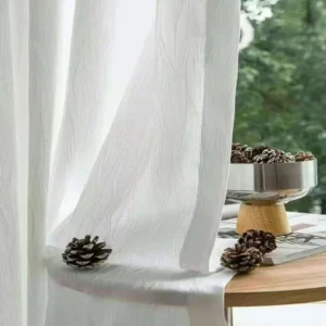 Wholesale textured white sheer curtains - elegant patterned voile window screen