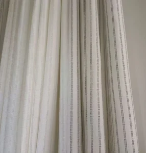 Wholesale Light Gray Vertical Texture Sheer Curtain Fabric Soft Texture