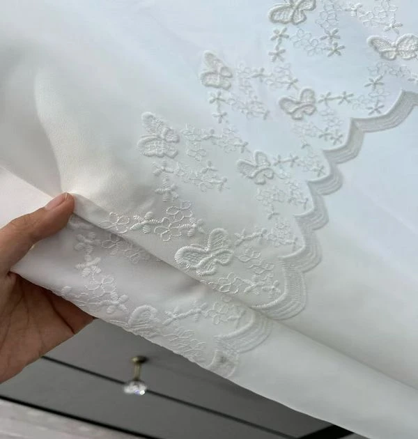 Рулон оптом Китая Shaoxing вышитые тюль для оптовой торговли