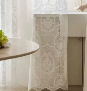 high quality translucent lace sheer fabric texture detail