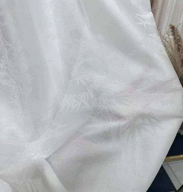 close up new chinese style woven curtain pattern