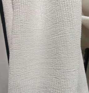 Heavy weight textured weave drapes cream white