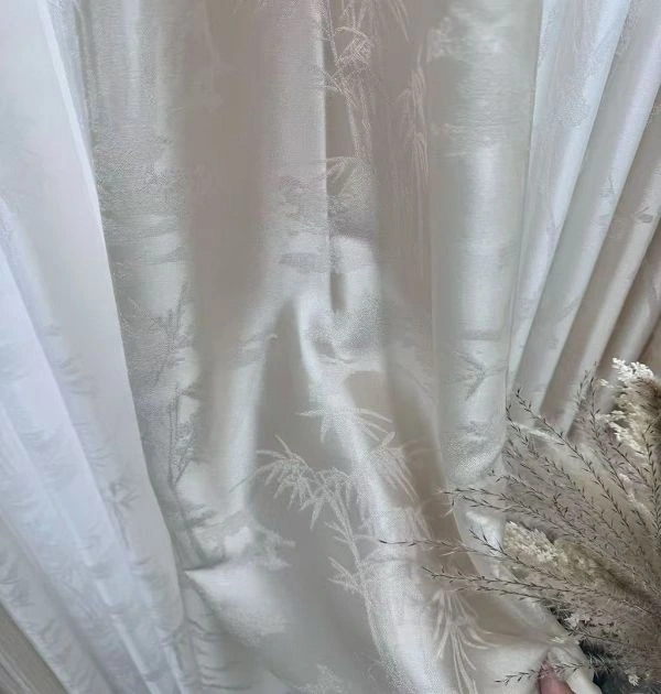 luxury semi sheer voile fabric texture detail