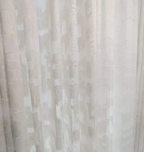 modern white fringe sheer tulle curtain drape