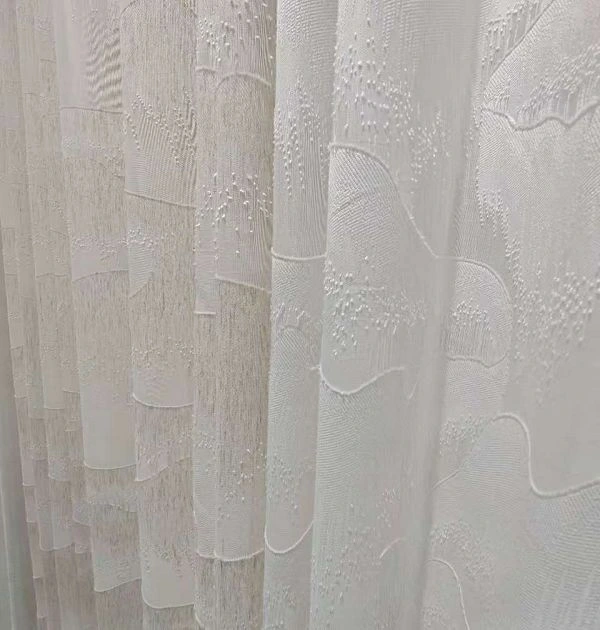 raindrop pattern sheer voile fabric light filtering