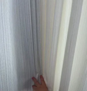 Soft touch light filtering vertical stripe tulle curtains