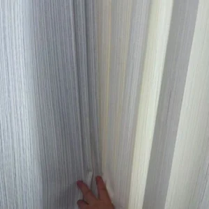 Soft touch light filtering vertical stripe tulle curtains