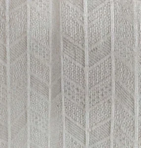 Thick faux linen sheer curtain fabric showing heavy woven texture for wholesale