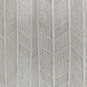 Thick faux linen sheer curtain fabric showing heavy woven texture for wholesale
