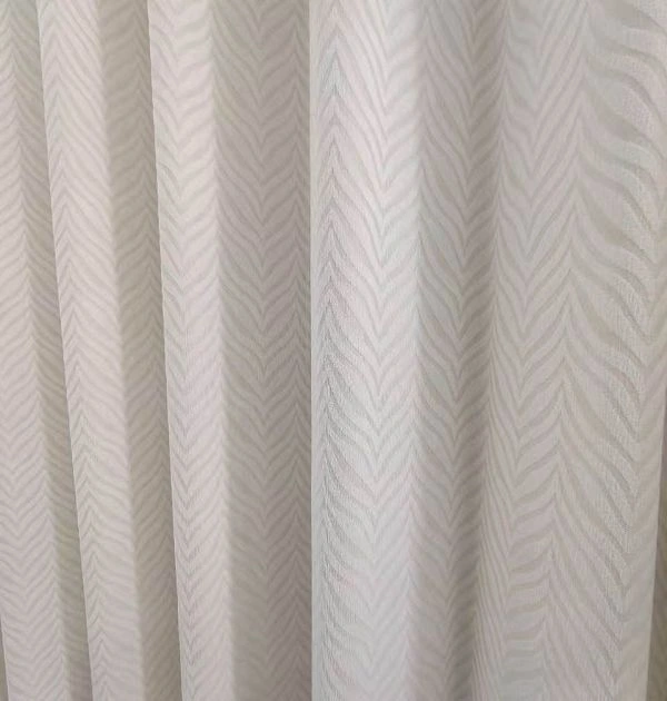 wholesale zigzag pattern chenille sheer curtain fabric