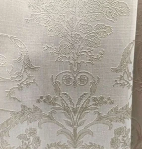 High end floral sheer curtain fabric supplier for hotel projects