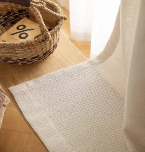 Thick sheer window curtain fabric in elegant color, supplied by a direct manufacturer for commercial drapery.
