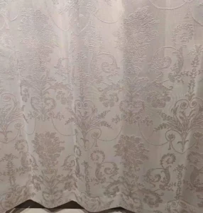 European style floral embroidery sheer curtain fabric for wholesale