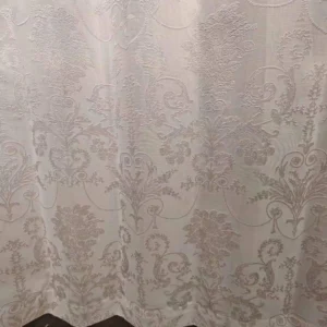 European style floral embroidery sheer curtain fabric for wholesale