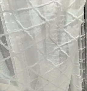 Wholesale Embroidered Tulle Curtain Fabric Honeycomb Design