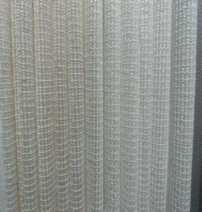 Multiple colors of breathable grid leno weave window sheer curtains