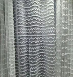 Custom Clip Dot Sheer Fabric Continuous Wave Design B2B