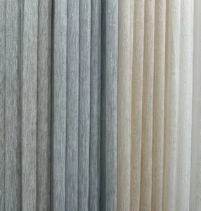 Breathable grid pattern voile curtain fabric supplier 280cm